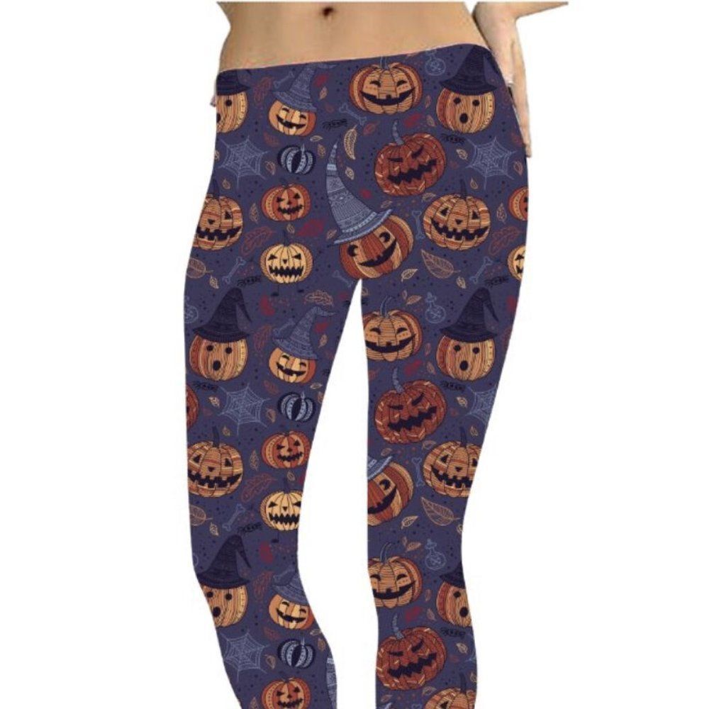 Scary Pumpkin Halloween Leggings New